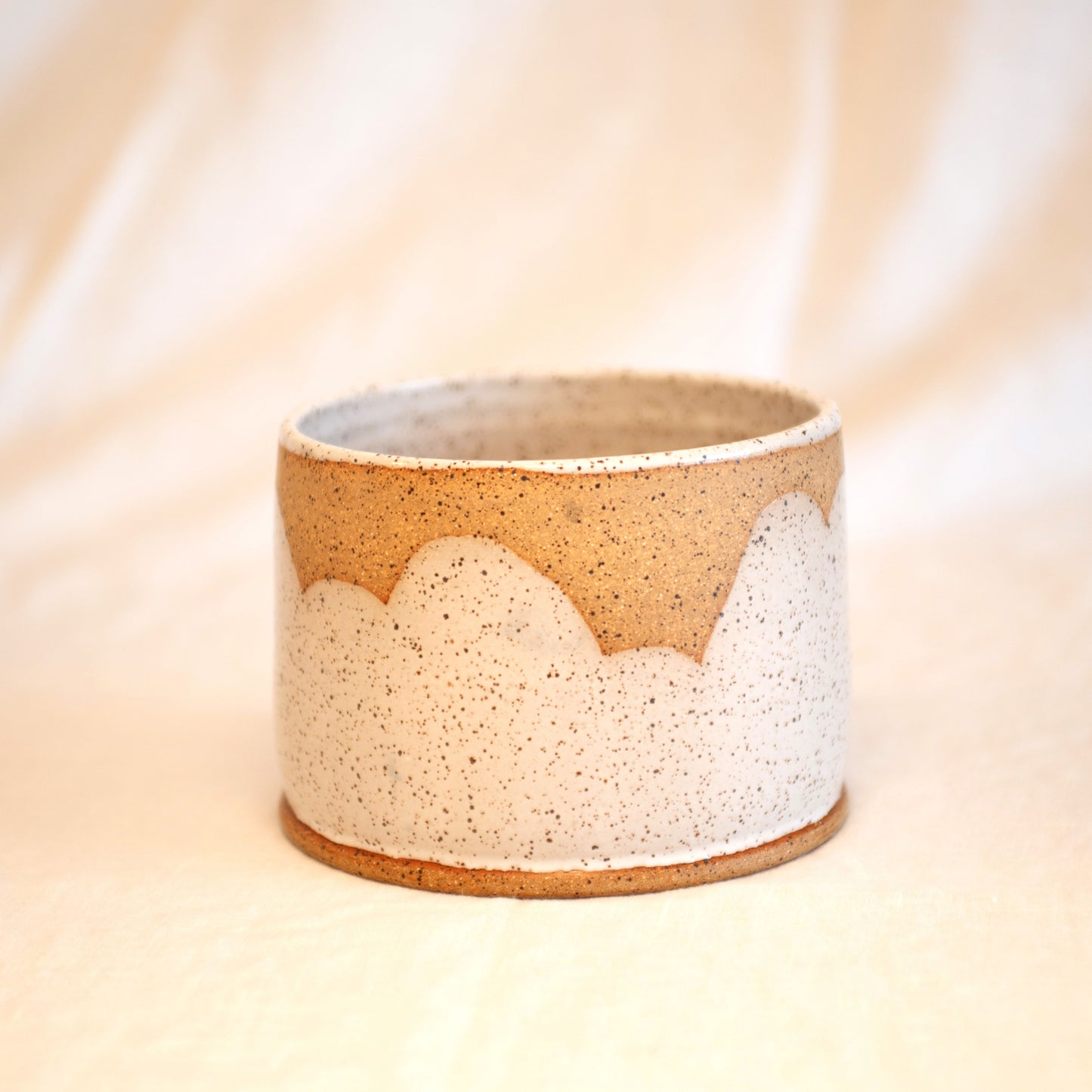 5" Scalloped Glaze Planter