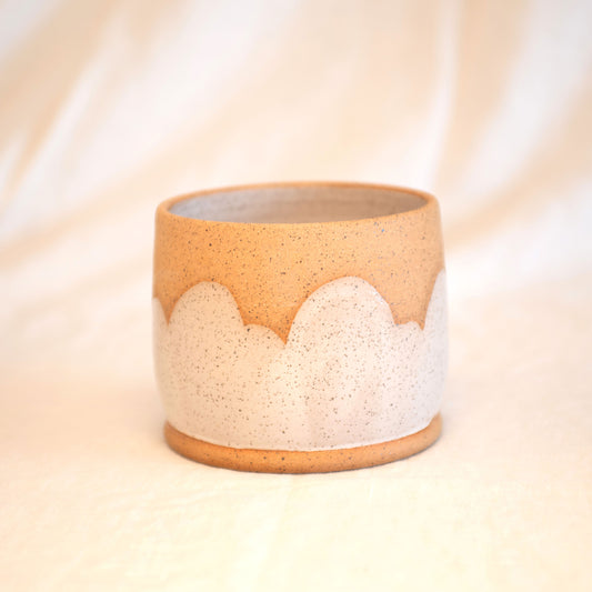 4.5" Scalloped Glaze Planter