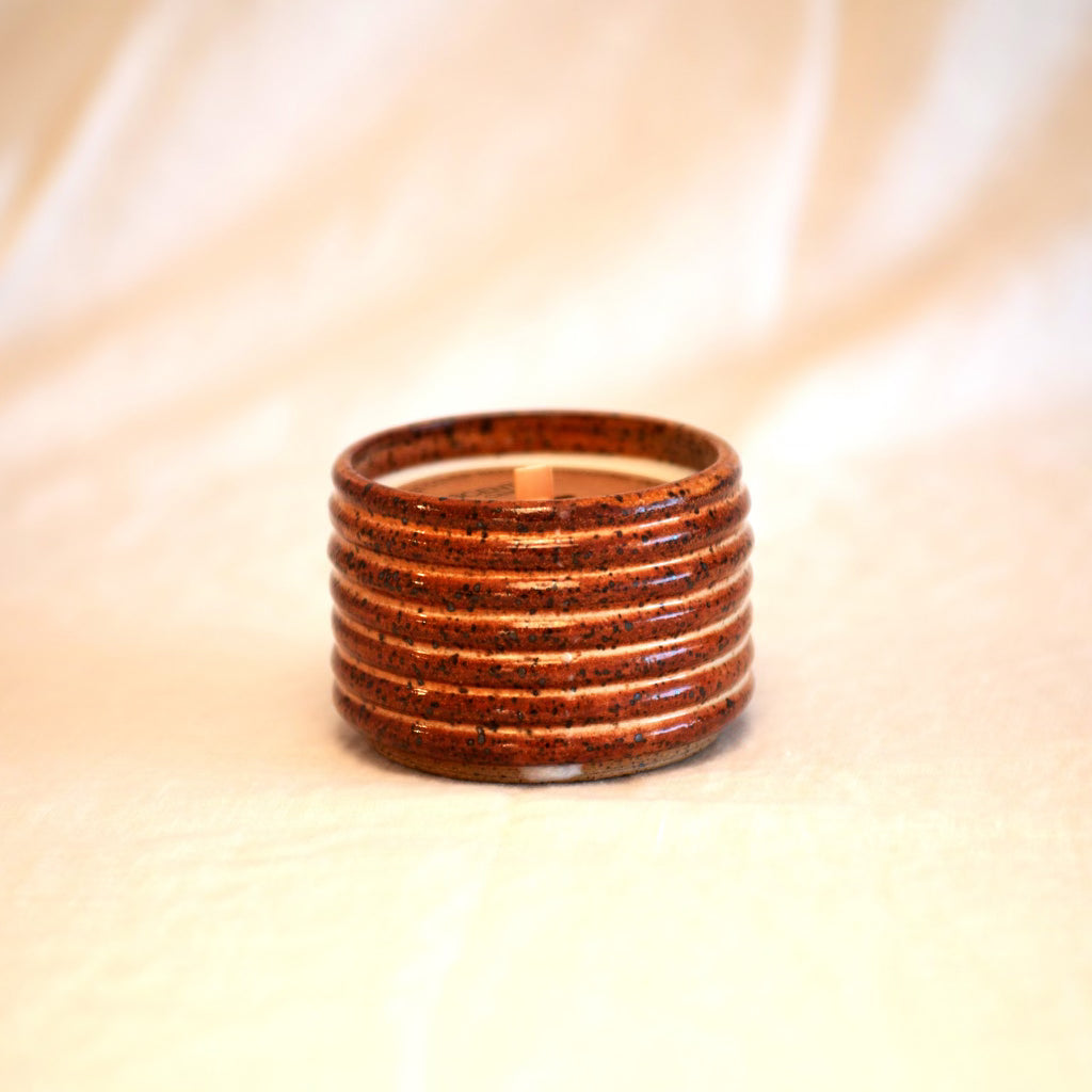 Desert Stone Ribbed Candle