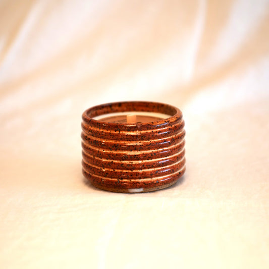 Desert Stone Ribbed Candle